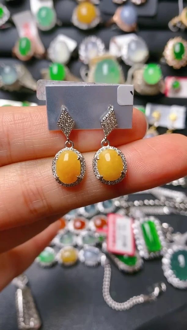 【闪购商品】翡翠戒指银S925镶嵌天然A货翡翠1