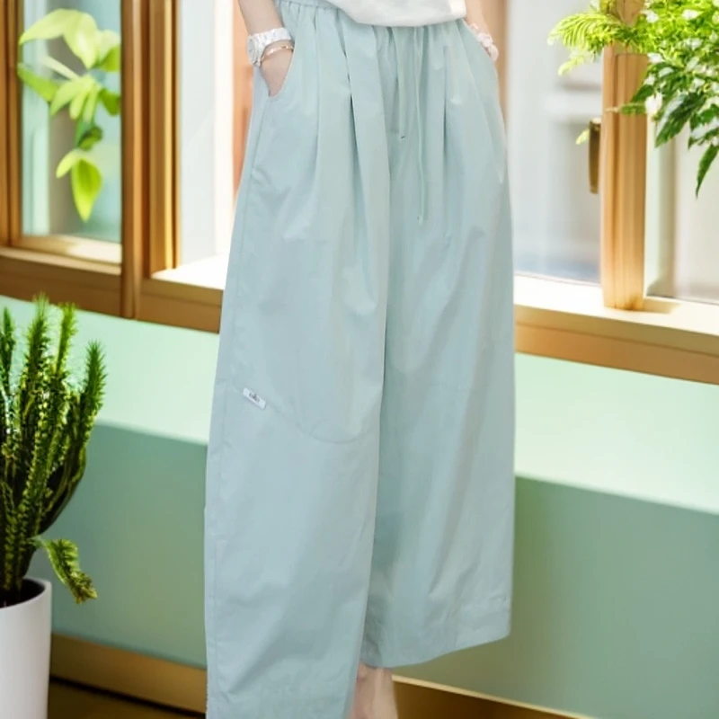 【冰感一夏】2025春夏新款宽松设计师潮牌休闲气球裤