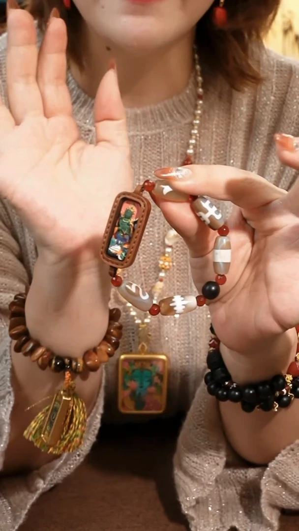 非金属珐琅度母擦擦手串