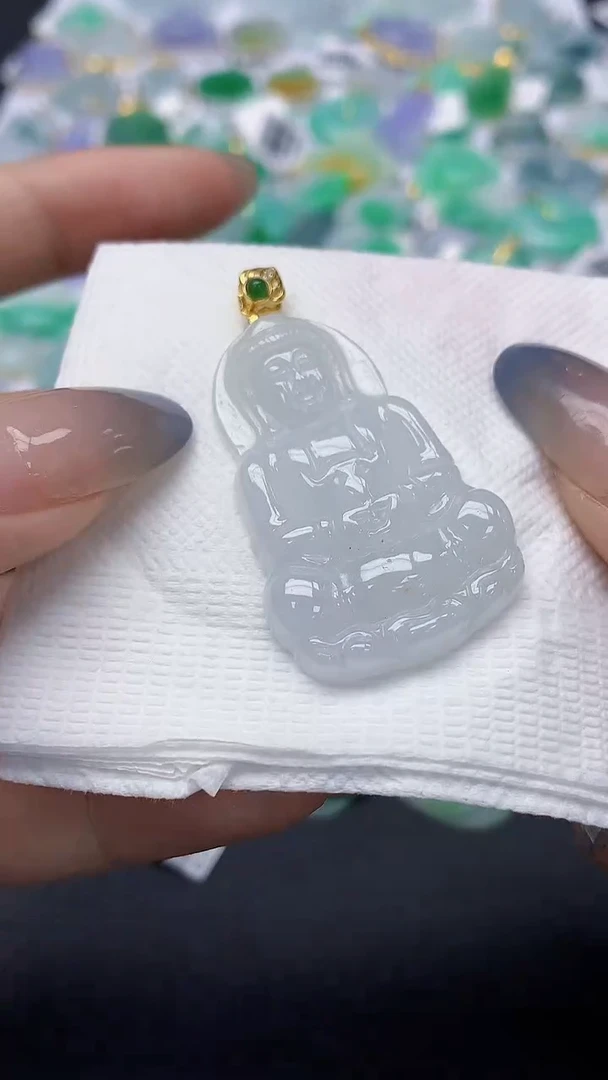 翡翠未镶嵌颈饰天然缅甸a货翡翠
