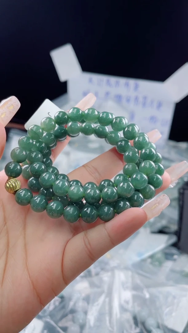 未镶嵌定制翡翠珠串