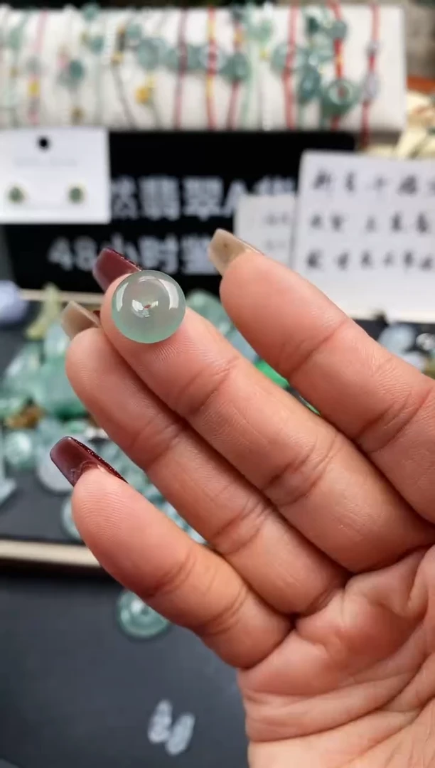 【闪购商品】翡翠裸石99平安扣~默认裸石发货