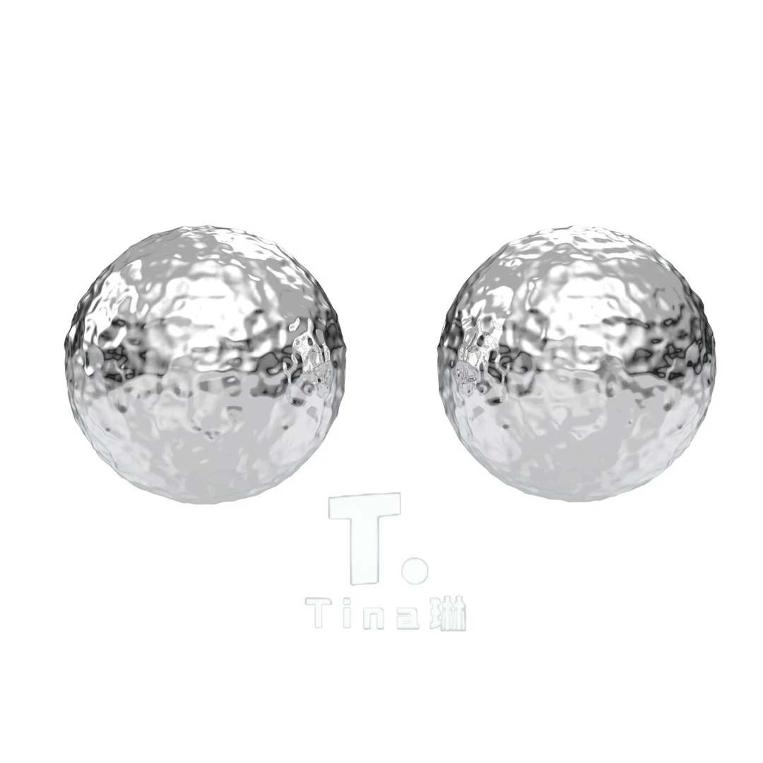 铜合金耳饰 【灿若星辰4025】小众闪光气质球形耳钉耳坠