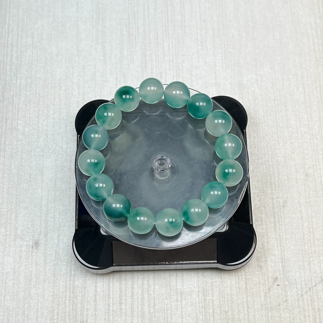 品质甄选14mm蓝飘花珠子手串