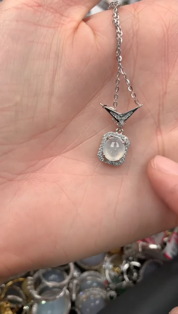 银S925镶嵌戒指翡翠777----10