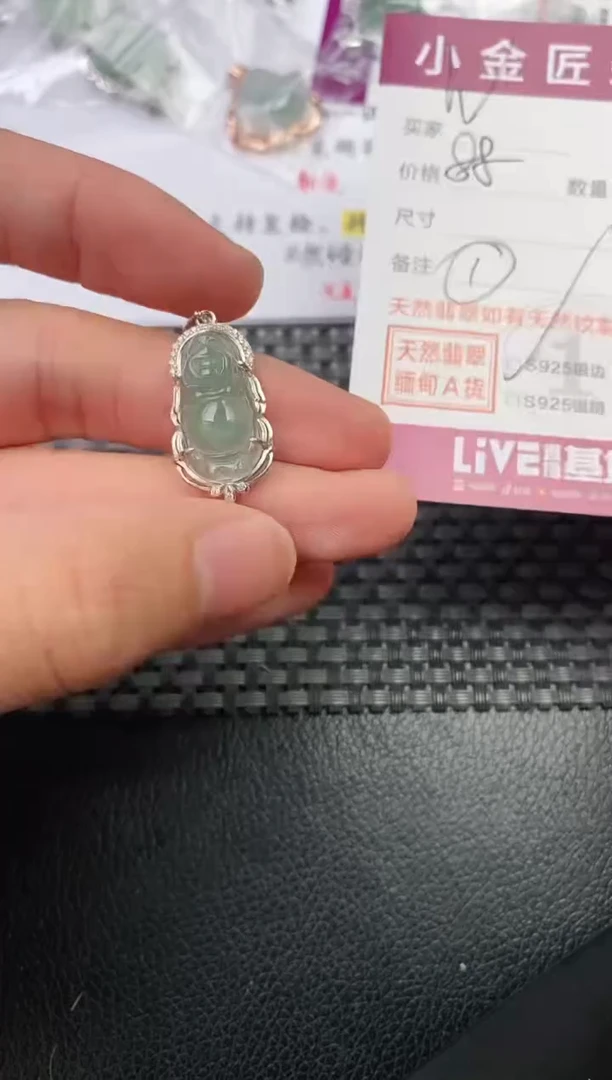 翡翠银S925镶嵌颈饰·