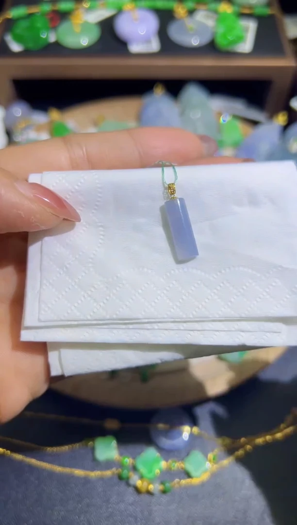 【闪购商品】翡翠颈饰18K金镶嵌Q缅料A货翡翠/支持复检/一件