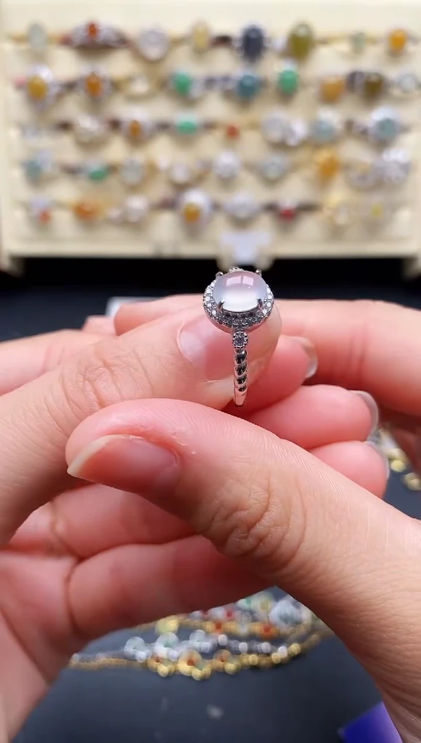 翡翠戒指银S925镶嵌3333333333333+7