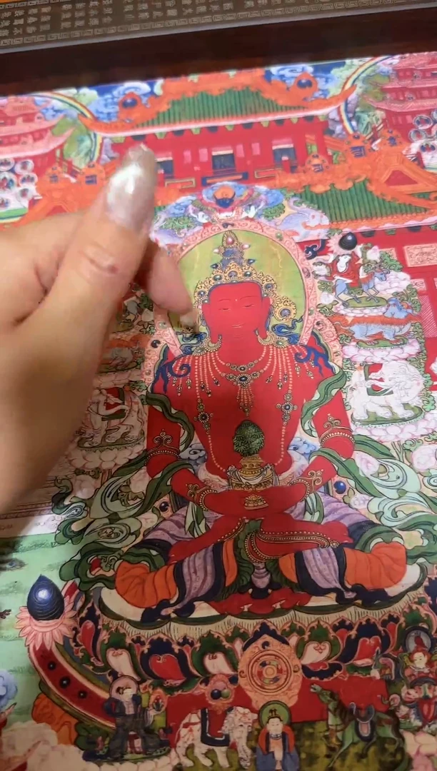 卷轴画精品文化====藏藏小尺寸无量寿佛