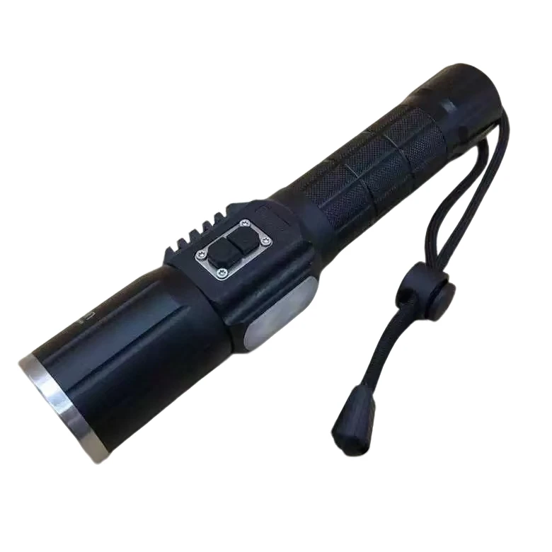 侧边灯伸缩强光手电