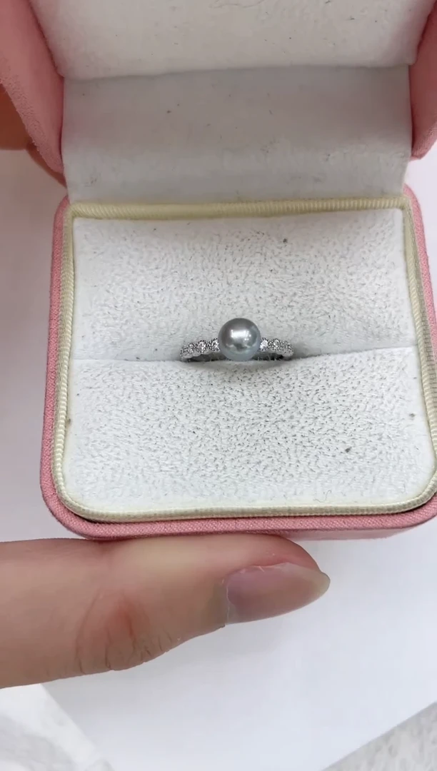 【闪购商品】海水珍珠戒指银S925镶嵌海水珍珠戒指