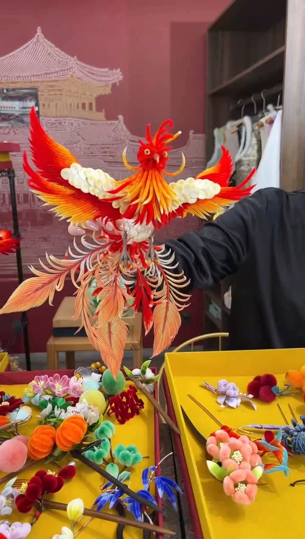 【闪购商品】刺绣非遗绒花（发饰）