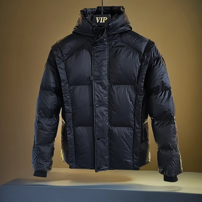 【正品鹅绒服】户外保暖御寒白鹅绒羽绒外套冬季 连帽款