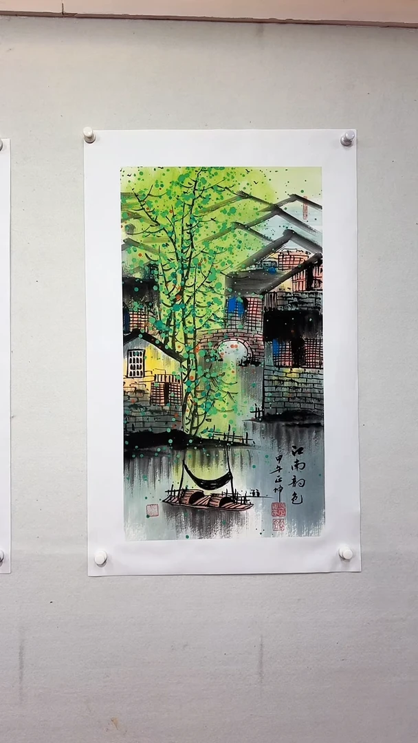 国画江南韵色/3尺托底/谭正坤