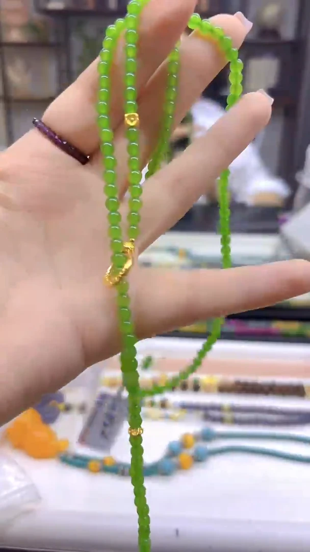 和田玉（碧玉）未镶嵌颈饰DIY款X685