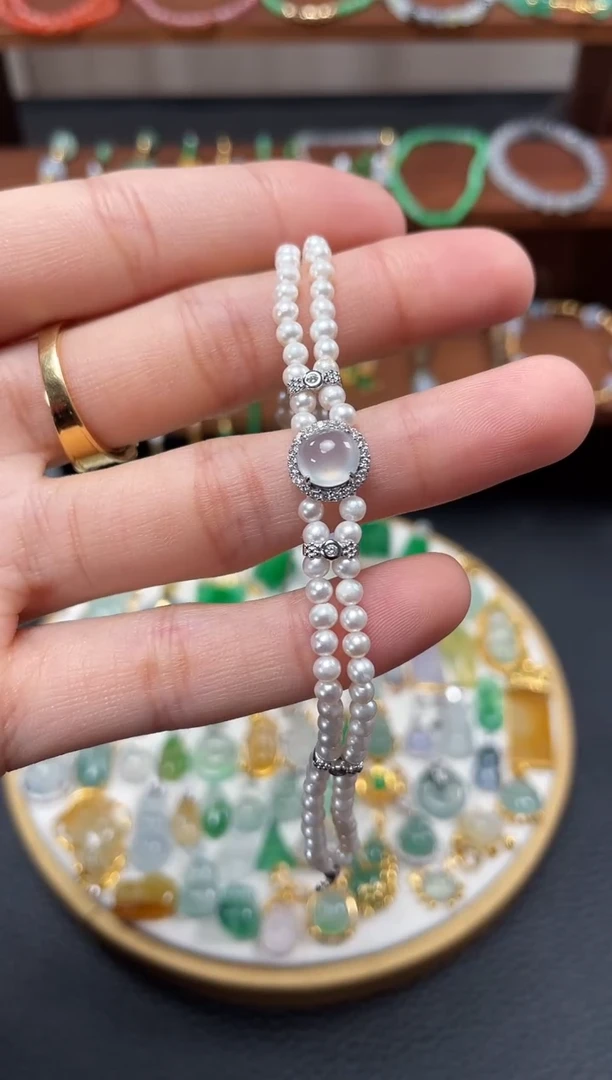 【闪购商品】翡翠套链银S925镶嵌一个   JK729