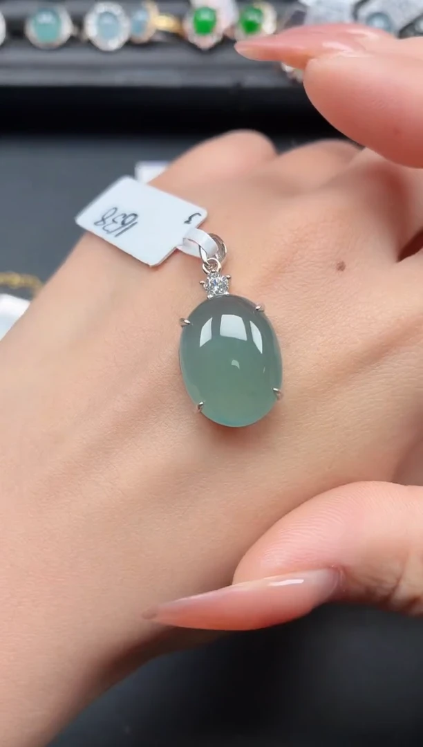 银S925镶嵌戒指翡翠11