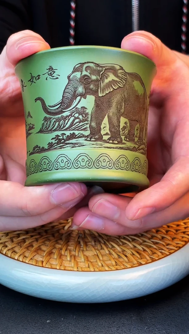 吉祥如意  翡翠绿  主人杯