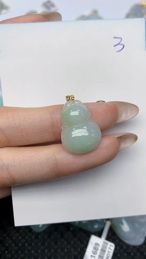 【闪购商品】翡翠颈饰18K金镶嵌天然翡翠A货