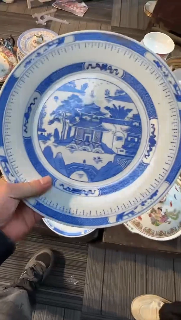 盘567时期景德镇陶瓷梧桐大盘