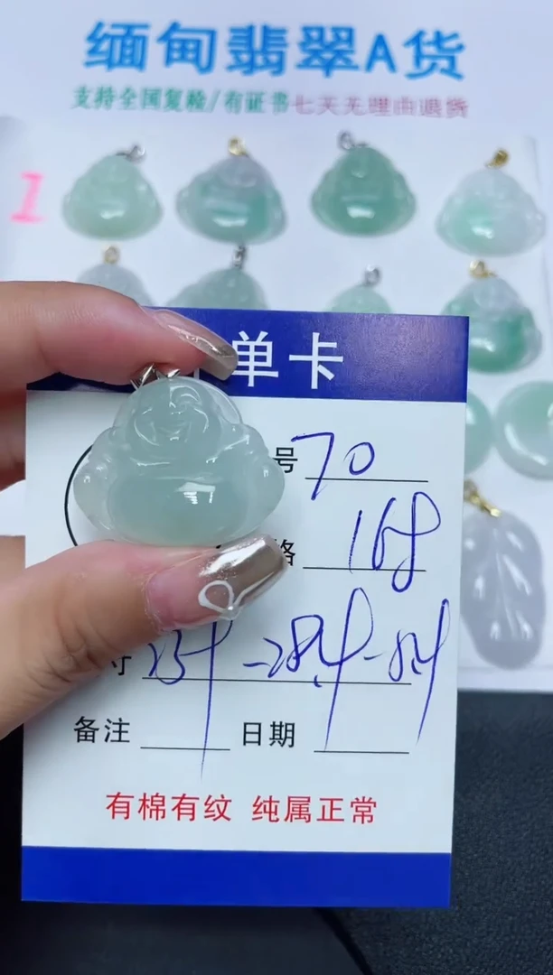 翡翠未镶嵌吊坠(赠链)70