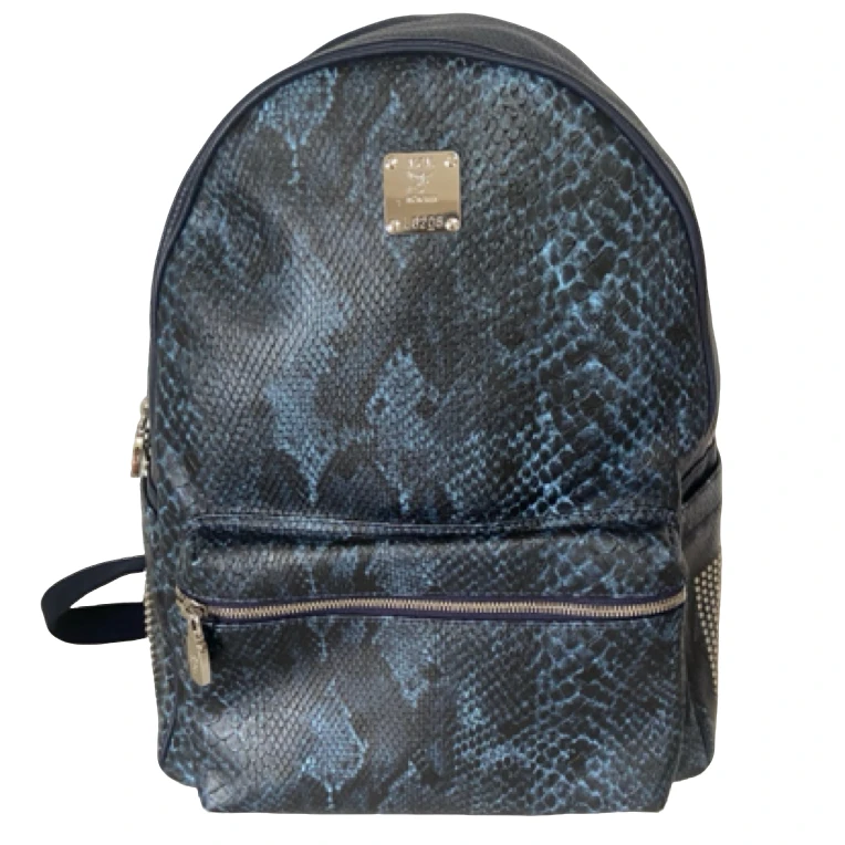 95新 MCM MCM全皮拼色双肩包202