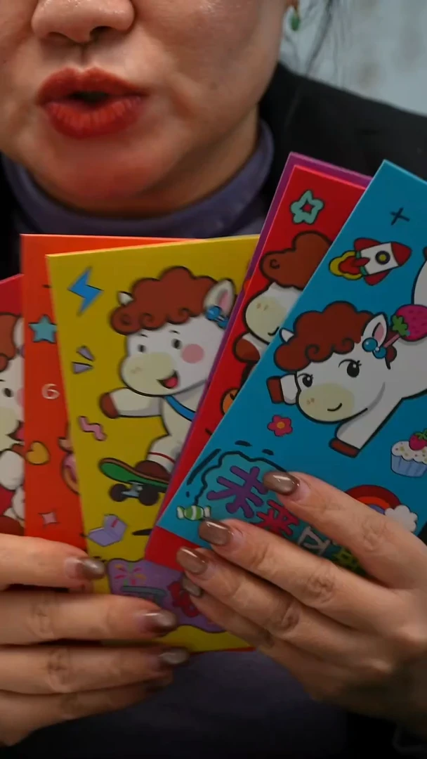 长款卡通红包6个装