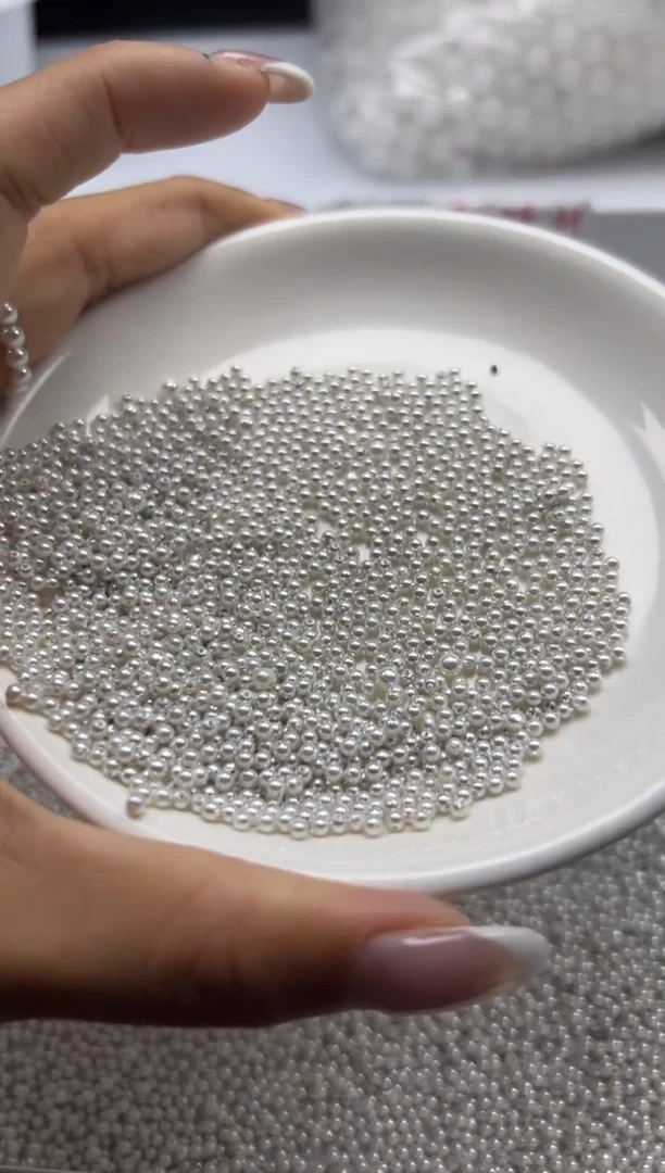 未镶嵌拼合珍珠（马贝珠）颈饰w845贝珠2mm*100颗