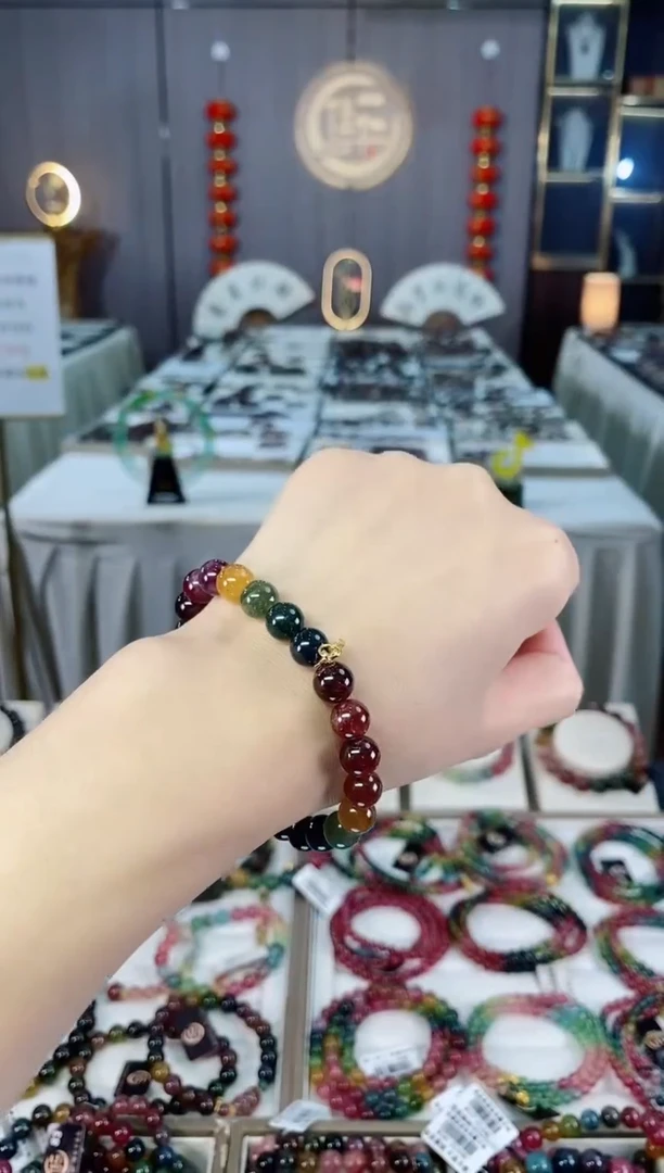 未镶嵌老矿碧玺单圈手串8mm+碧玺hon多样性发一条