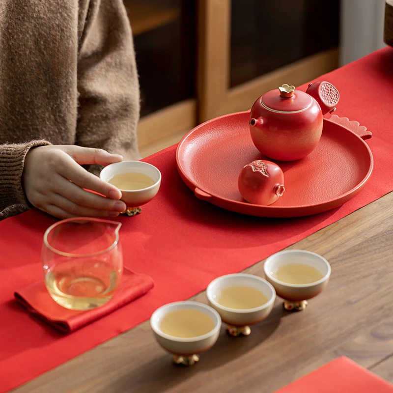 故宫福果十全十美茶具套装9件套茶壶茶杯礼盒故宫文创 春节礼品