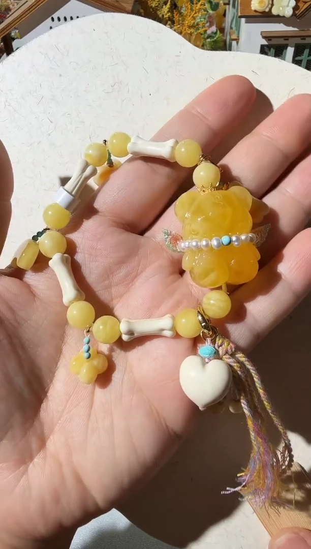 【闪购商品】蜜蜡手链未镶嵌蜜蜡小熊手链