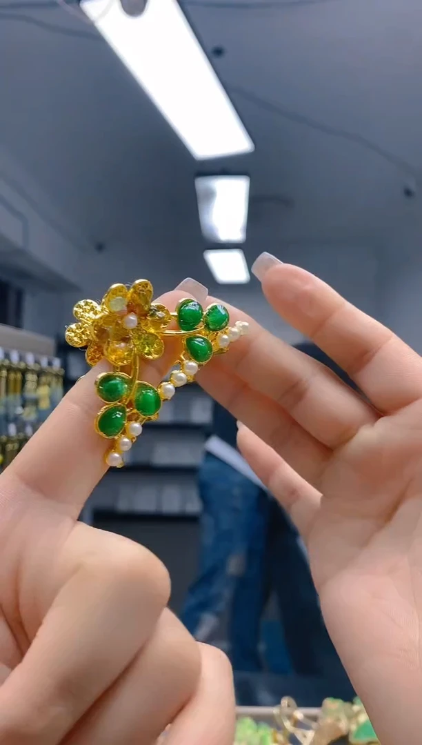 【闪购商品】翡翠耳饰合金282翡翠发簪