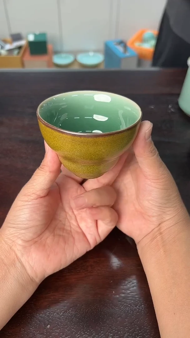 龙泉云间青瓷小米茶器