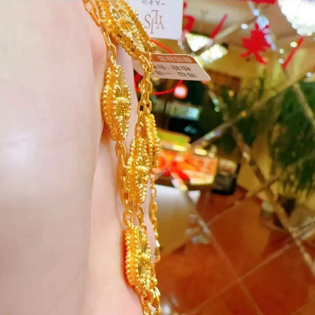 铜合金手链 四叶草手链