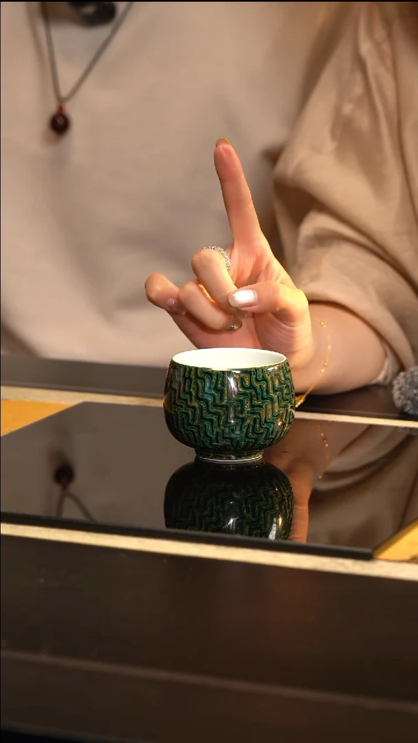 F沈绍安大漆新品杯孤品百层犀皮漆二