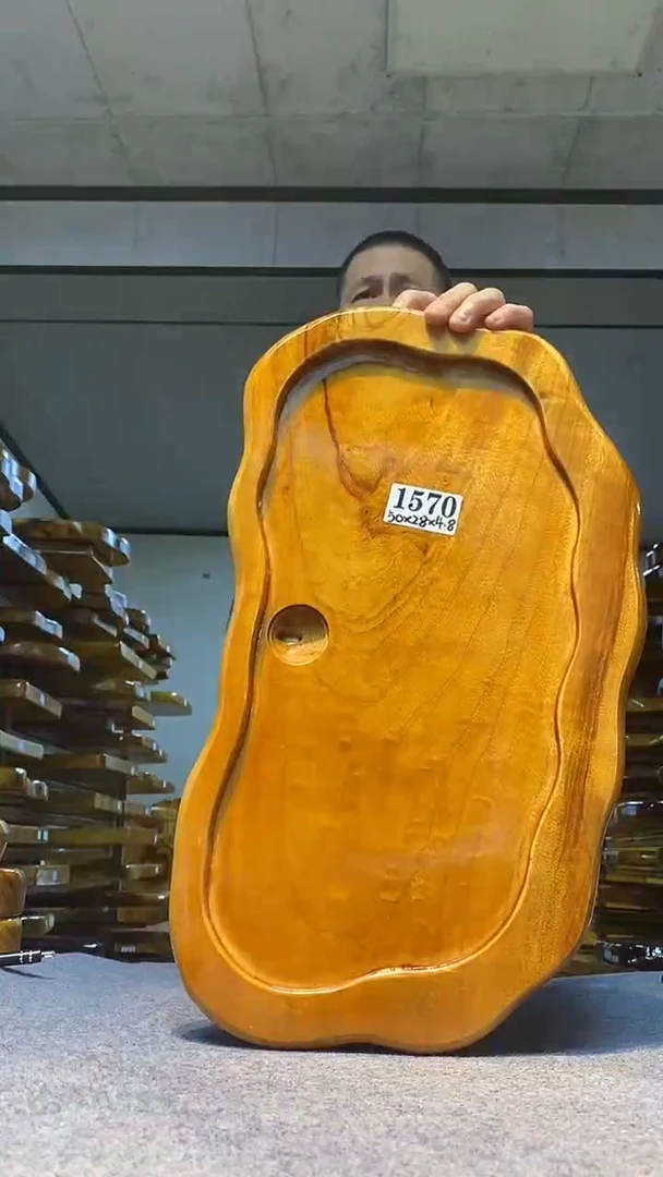 实木原木茶盘 一物一拍(不含配件）