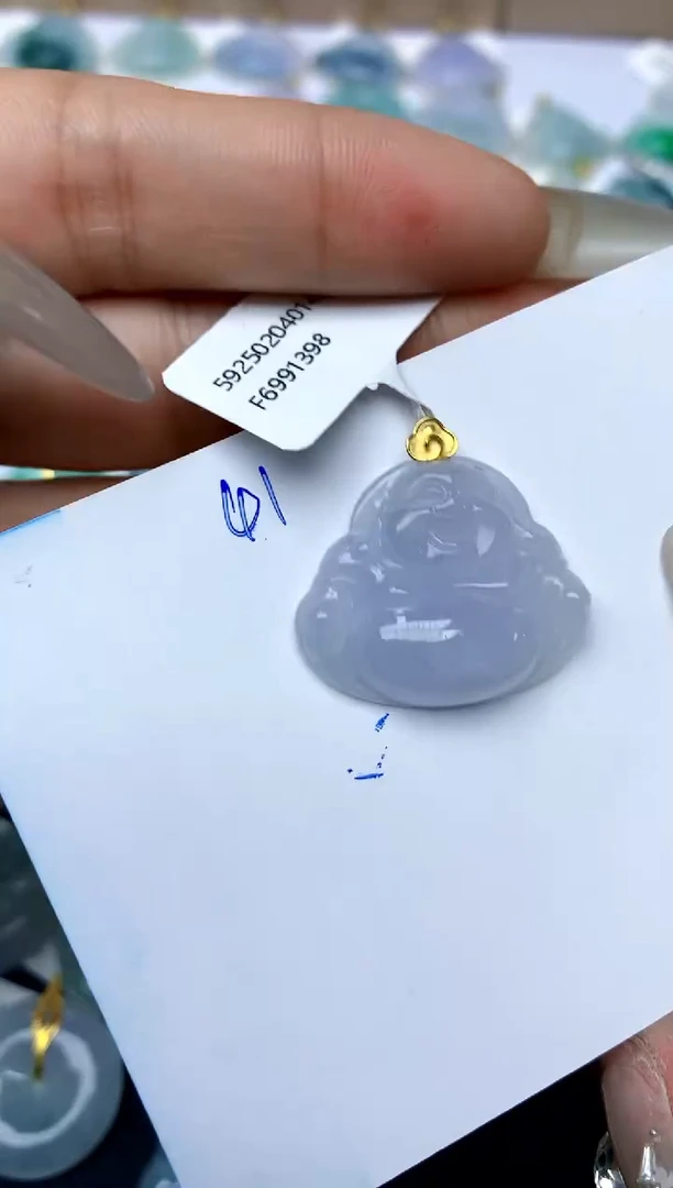 【闪购商品】翡翠颈饰18K金镶嵌天然A货翡翠