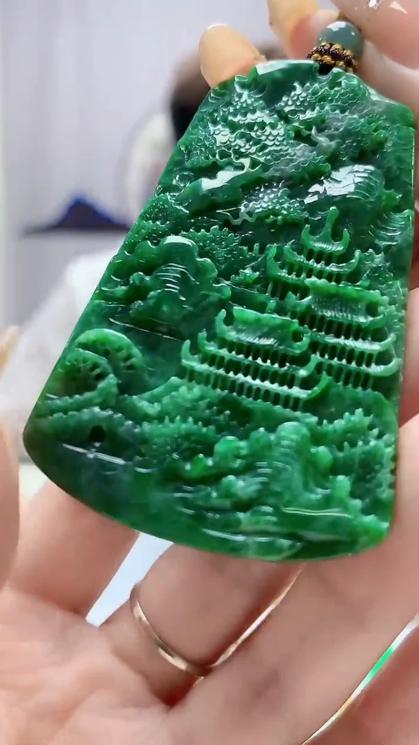 定制翡翠未镶嵌4868DD-毛货挂件91
