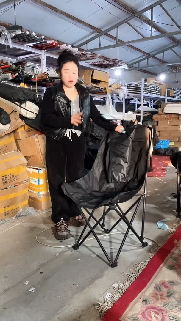 铁高背月亮椅   黑色