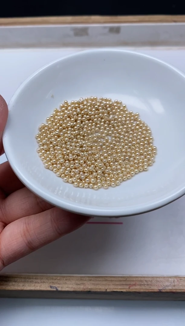 未镶嵌拼合珍珠（马贝珠）散珠D231 香槟金贝珠2mm100个9.9元