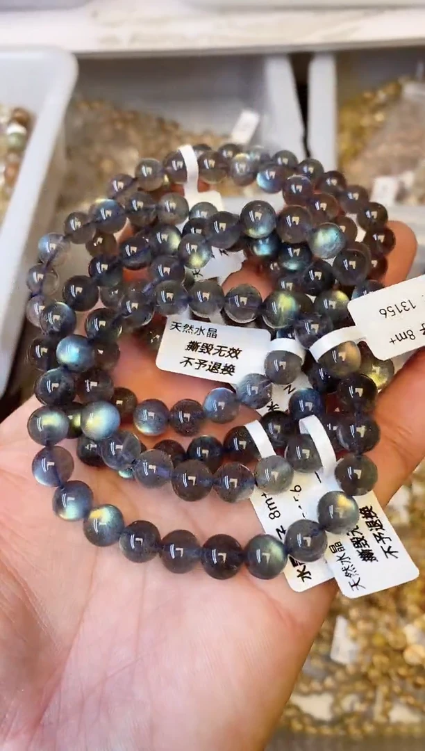 【闪购商品】水晶手链未镶嵌31 灰月光8mm+