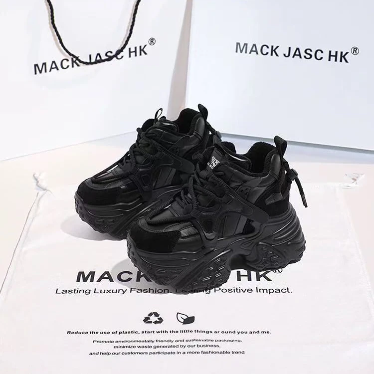 【茹姐福利】香港HK小个子老爹鞋女9CM保暖休闲运动鞋597-101