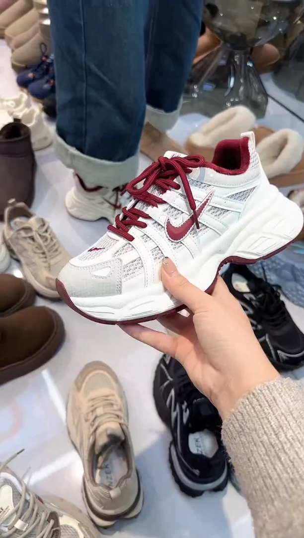 板鞋老爹鞋棉 855 红色 37码