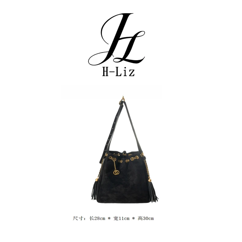 【H-Liz】时尚休闲百搭通勤女士单肩斜跨包BV3366-1-黑色