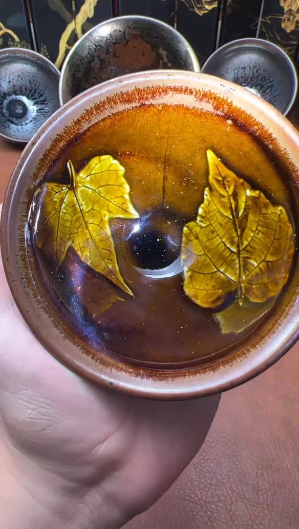 茶盏柴烧木叶盏1