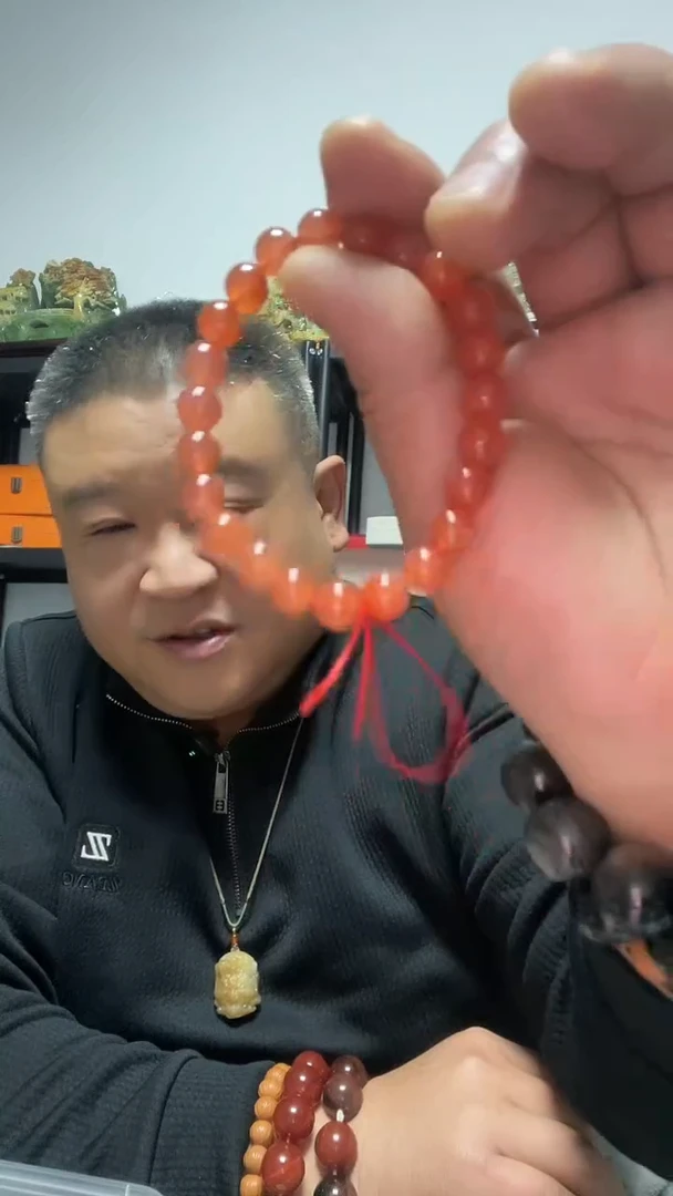 未镶嵌手串南红玛瑙卡8mm单圈手串