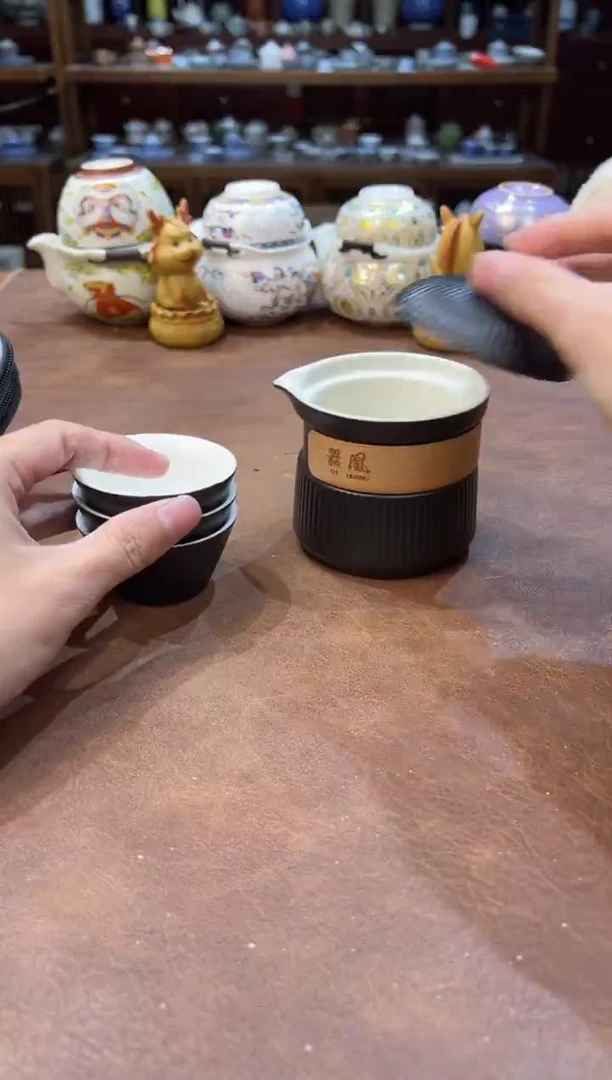 真的很便宜超好看会开片的旅行茶具