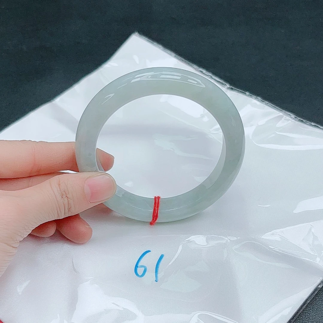 【圈口59~61】缅甸A货翡翠手镯天然玉镯女款葡萄肉手镯400-61