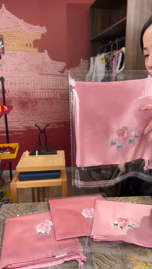 【闪购商品】刺绣苏绣手工刺绣100桑蚕丝方巾