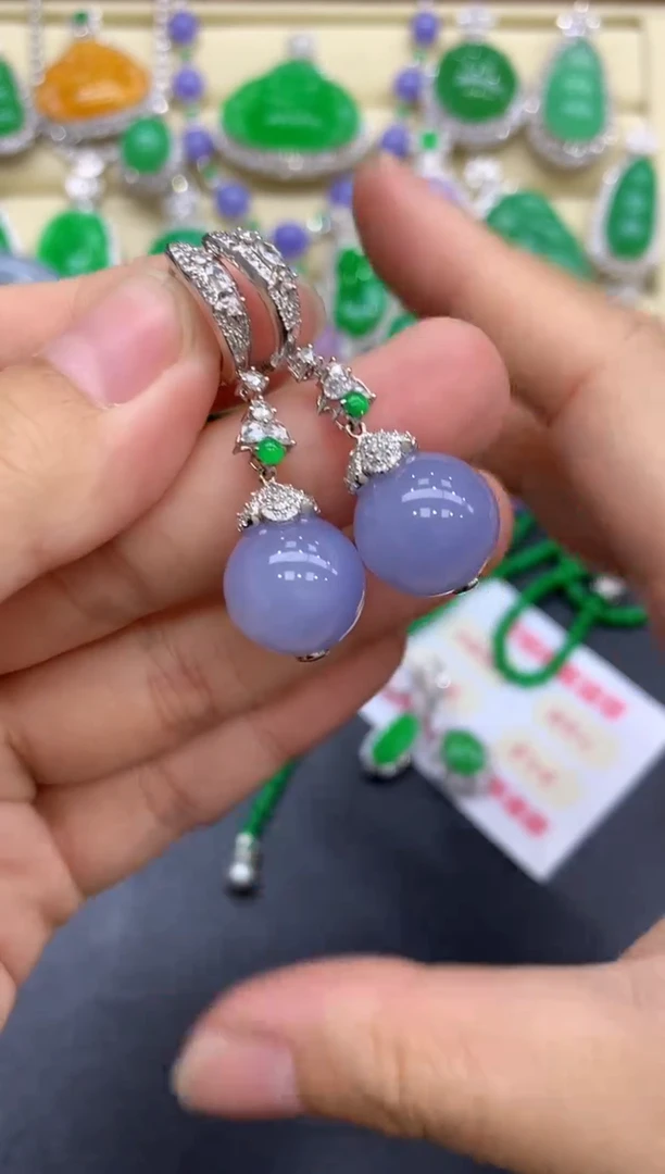 18K金镶嵌翡翠耳饰727-中国好珍宝